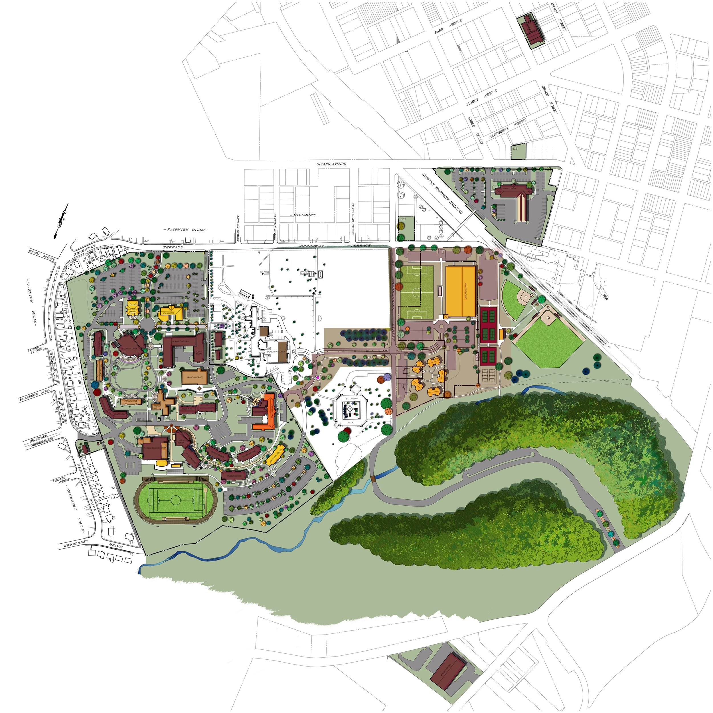Alvernia University Campus Map Growing A Campus | Alvernia University
